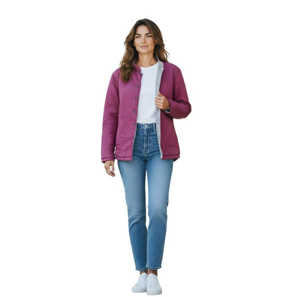 Kiko  Comfort 2 in 1 Jackets  Women's Size M Light Pink /Gray 100% Silk New #82